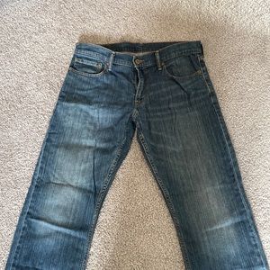 Men Straight leg jeans dark wash